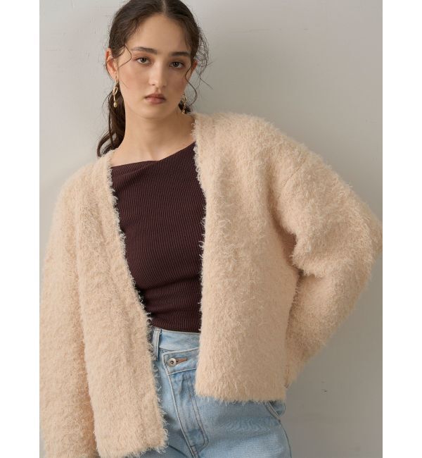 LAGUNAMOON「アシンメトリードレープフレアスリーブニット」|ニット・セーター|