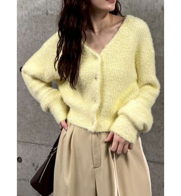 LAGUNAMOON「フェザーネップカーデプルオーバー」|カーディガン|