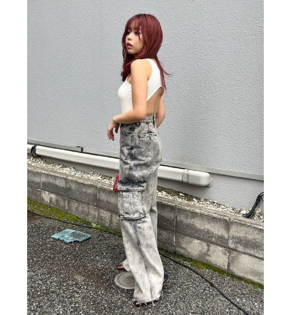EVRIS「ブリーチデニムカーゴパンツ」|デニム|