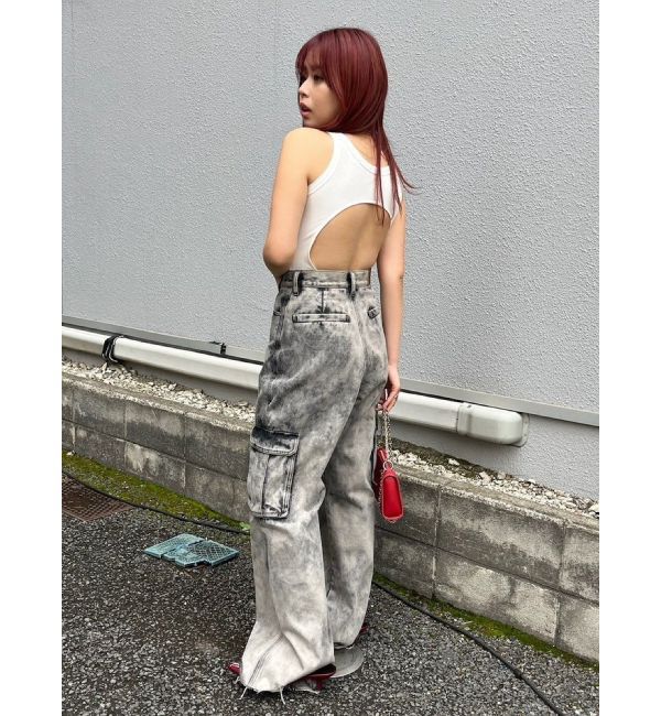 EVRIS「ブリーチデニムカーゴパンツ」|デニム|