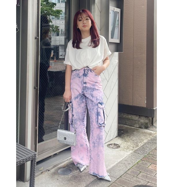 EVRIS「ブリーチデニムカーゴパンツ」|デニム|