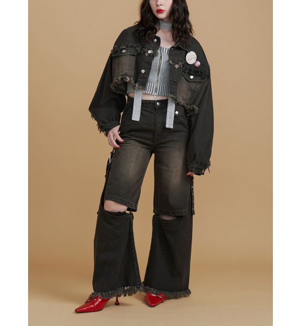 jouetie「2WAYレングスウエスタンデニム【セットアップ対応】」|デニム|