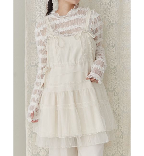 merry jenny「fluffy frill tops」|Tシャツ・カットソー|オフホワイト