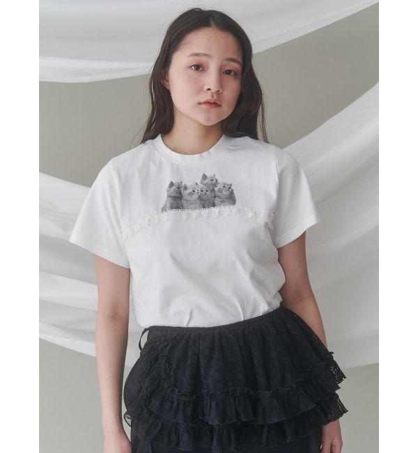 merry jenny「cat frill tee」|Tシャツ・カットソー|