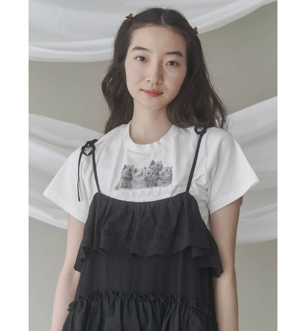 merry jenny「cat frill tee」|Tシャツ・カットソー|