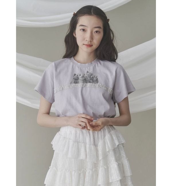 merry jenny「cat frill tee」|Tシャツ・カットソー|