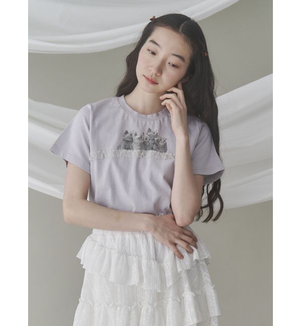 merry jenny「cat frill tee」|Tシャツ・カットソー|