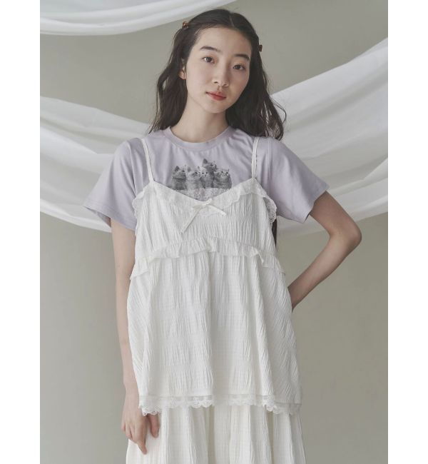 merry jenny「cat frill tee」|Tシャツ・カットソー|