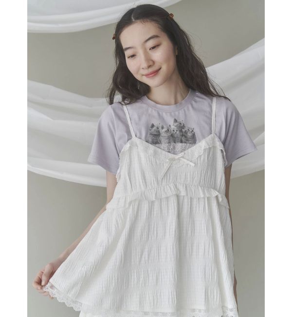 merry jenny「cat frill tee」|Tシャツ・カットソー|