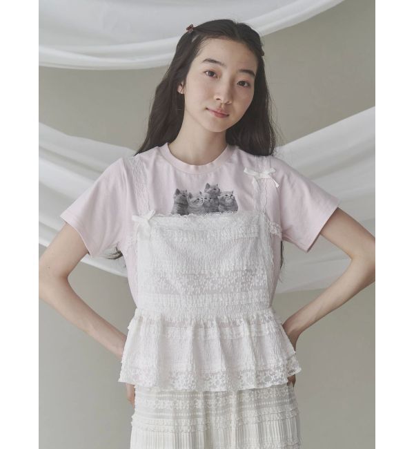 merry jenny「cat frill tee」|Tシャツ・カットソー|