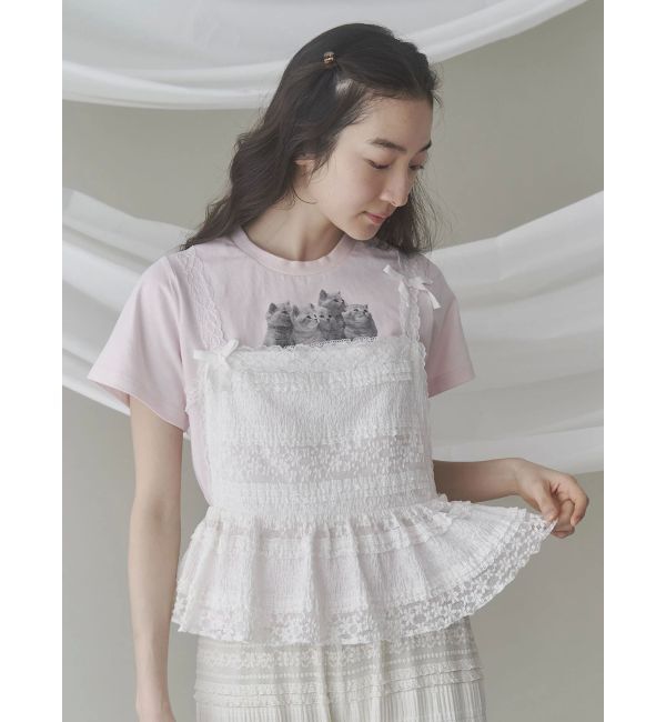 merry jenny「cat frill tee」|Tシャツ・カットソー|