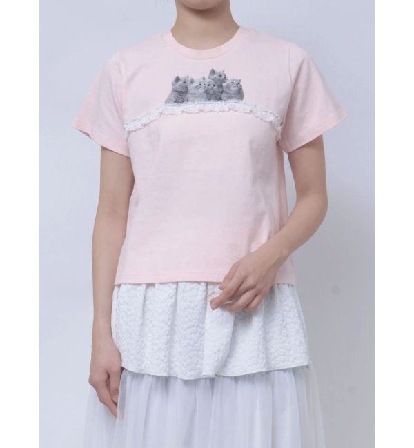 merry jenny「cat frill tee」|Tシャツ・カットソー|