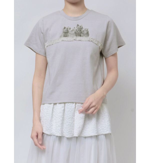 merry jenny「cat frill tee」|Tシャツ・カットソー|