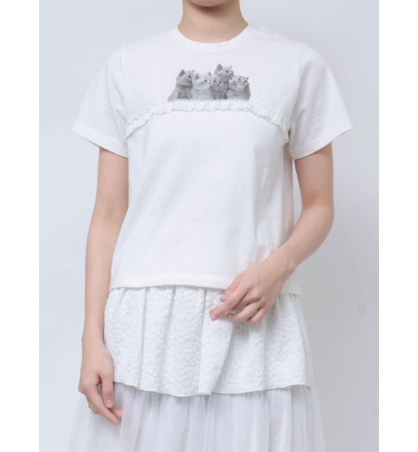 merry jenny「cat frill tee」|Tシャツ・カットソー|