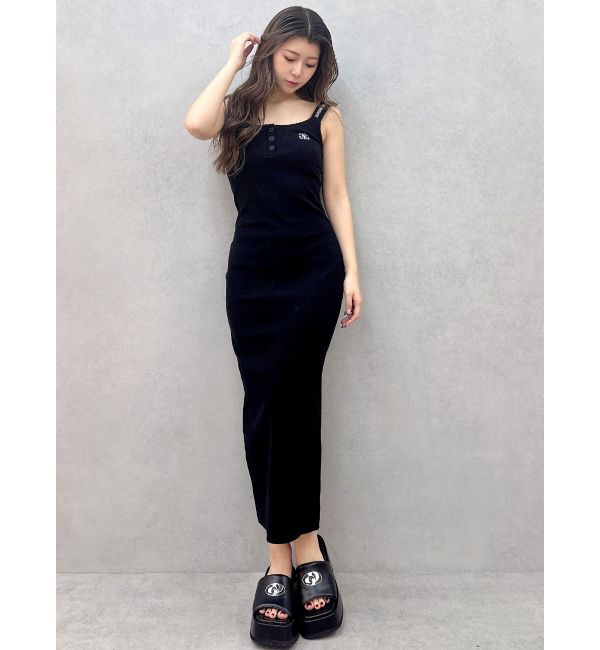 GYDA「フロントボタンSymmetryGYDAキャミロングワンピース」|ワンピース|