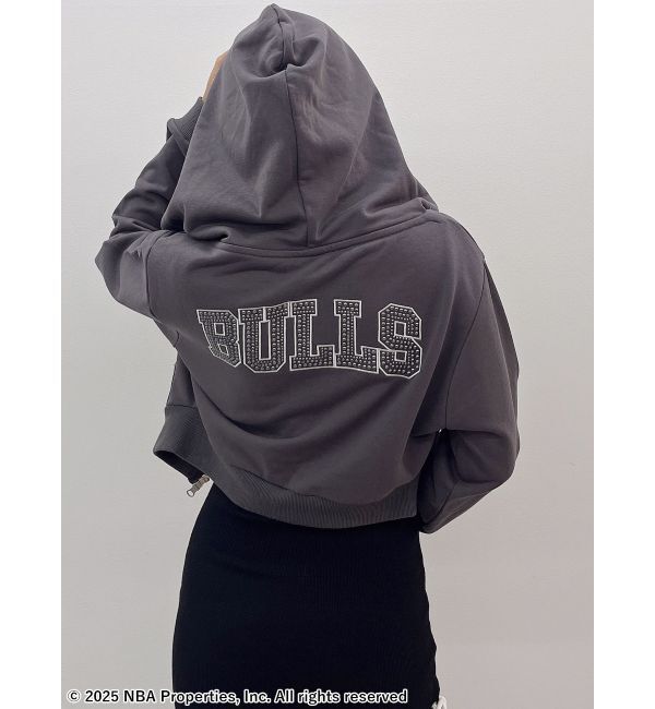 GYDA「NBA STONEスウェットショートパーカー」|パーカー|チャコールグレー