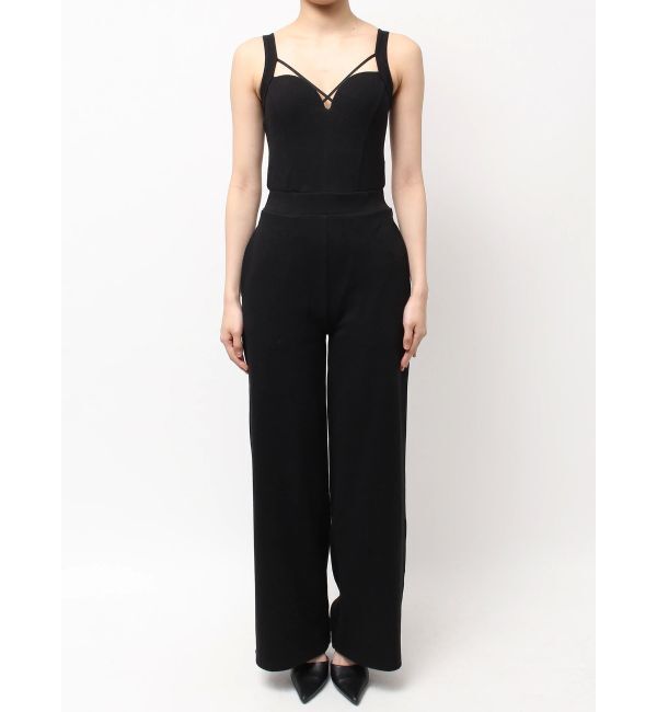 GYDA「クロスバインダーリブロンパース」|オールインワン|