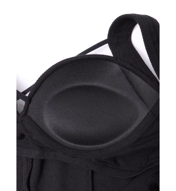 GYDA「クロスバインダーリブロンパース」|オールインワン|