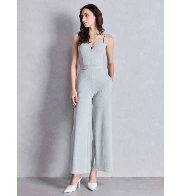 GYDA「クロスバインダーリブロンパース」|オールインワン|