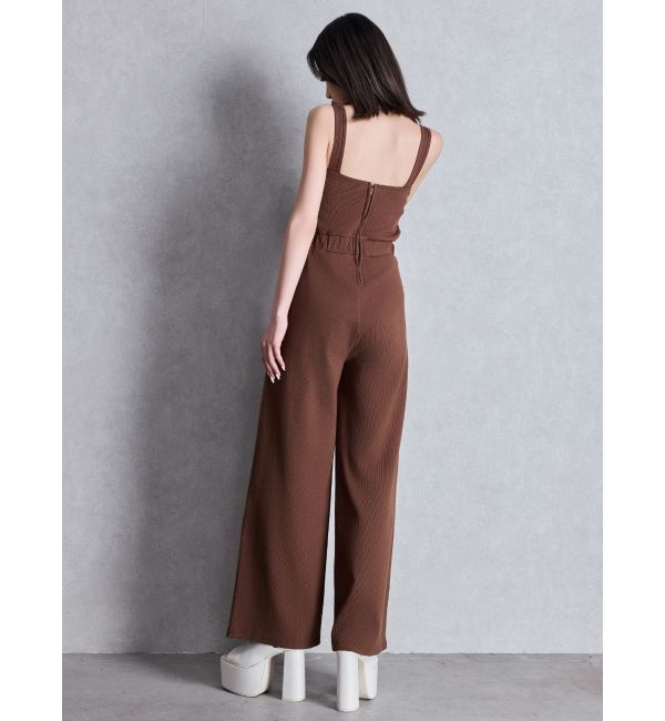 GYDA「クロスバインダーリブロンパース」|オールインワン|