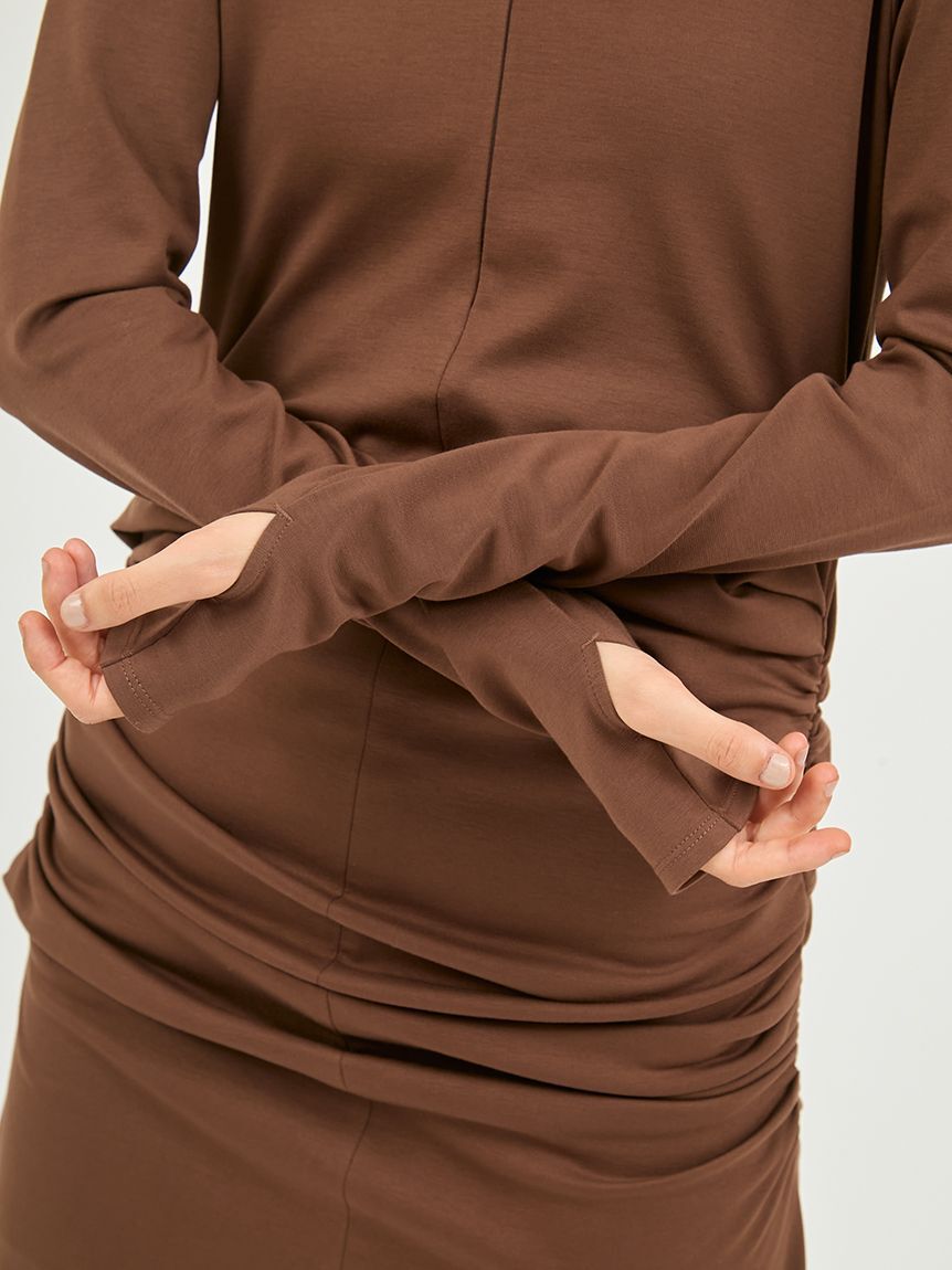 emmi atelier「カットソーフーディーワンピース」|ワンピース|