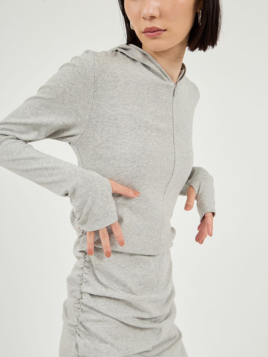 emmi atelier「カットソーフーディーワンピース」|ワンピース|