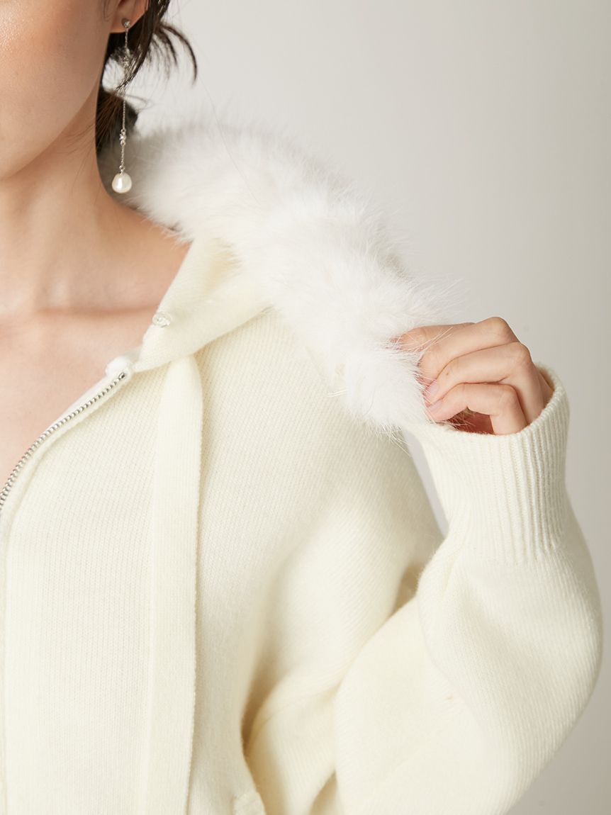 FRAY I.D「フードファージップニットパーカー」|パーカー|