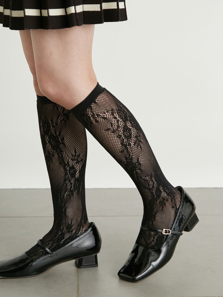 LILY BROWN「シアーレースハイソックス」|ソックス|