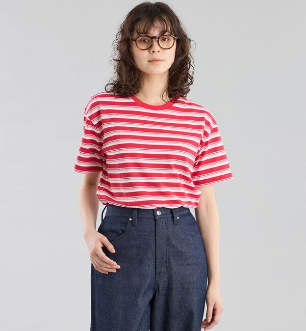 MACKINTOSH PHILOSOPHY「GREY LABEL マルチボーダーカットソー」|Tシャツ・カットソー|レッド