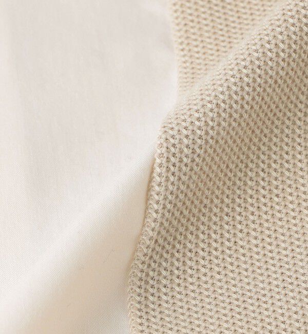 MACKINTOSH PHILOSOPHY「ニットコンビシャツ ケーブルニット&times;ブロード」|シャツ・ブラウス|