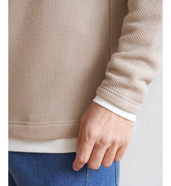 ikka「ワッフルキーネックレイヤード」|Tシャツ・カットソー|