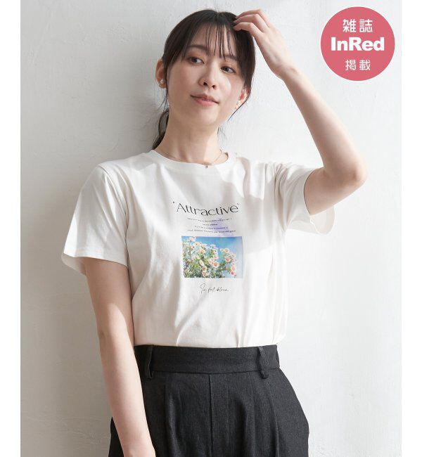 ikka「ロゴフォトプリントT」|Tシャツ・カットソー|ホワイト