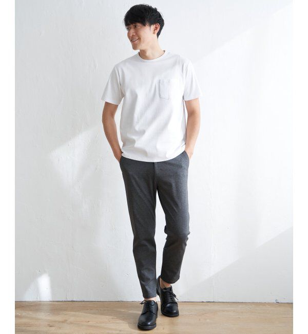 IKKA LOUNGE「ポンチクルーネックジャケットTシャツ」|Tシャツ・カットソー|