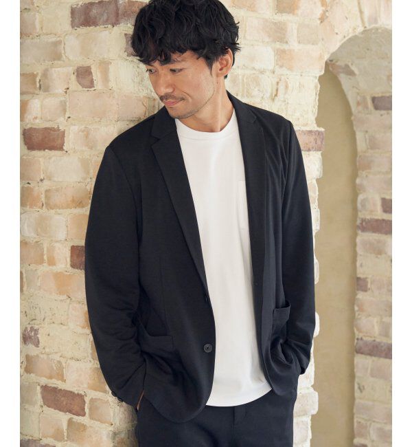 IKKA LOUNGE「ポンチクルーネックジャケットTシャツ」|Tシャツ・カットソー|