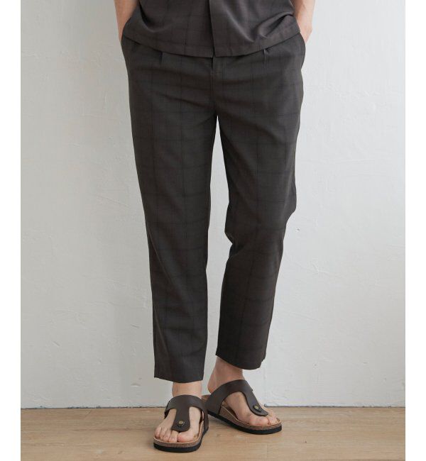 ikka「【セットアップ対応】Reflax(R) リラックスイージーアンクルパンツ」|その他|チャコール