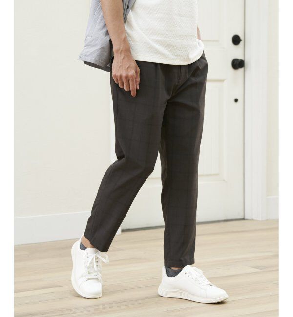 ikka「Reflax リラックスイージーアンクルパンツ」|その他|チャコール