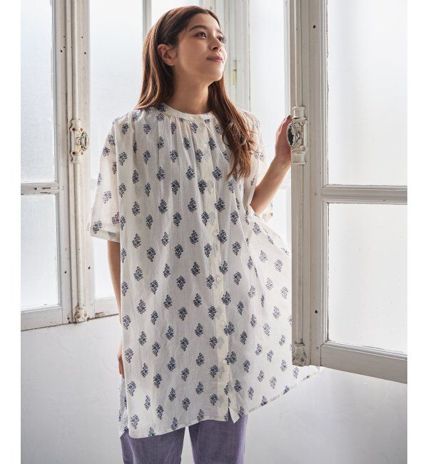 Lbc with Life「indiaプリントシャツチュニック」|シャツ・ブラウス|