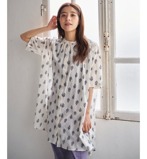 Lbc with Life「indiaプリントシャツチュニック」|シャツ・ブラウス|