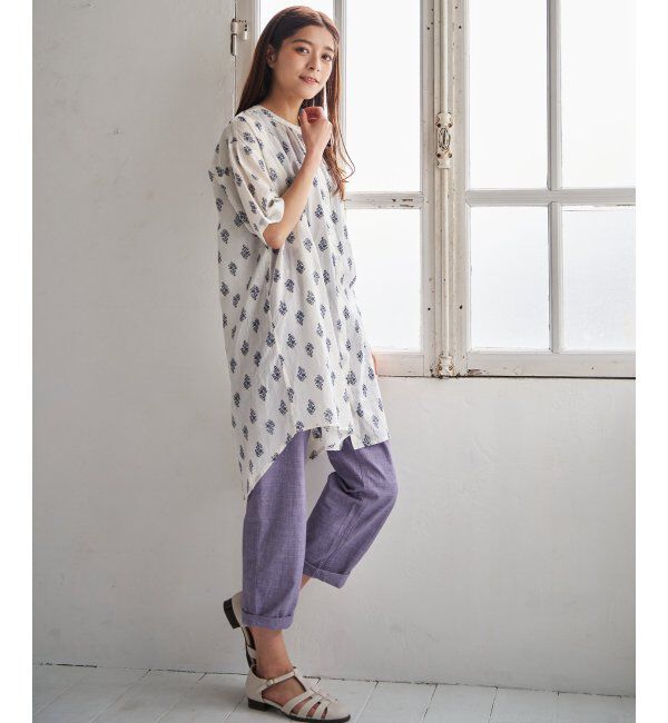 Lbc with Life「indiaプリントシャツチュニック」|シャツ・ブラウス|