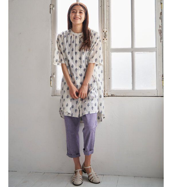 Lbc with Life「indiaプリントシャツチュニック」|シャツ・ブラウス|