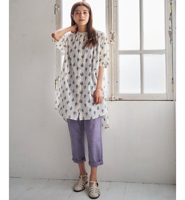 Lbc with Life「indiaプリントシャツチュニック」|シャツ・ブラウス|