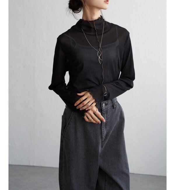 Lbc with Life「配色メローシアーロンT B」|その他|ブラック