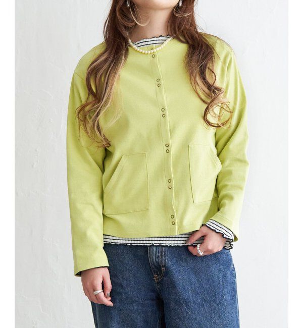 Lbc with Life「ポンチミニスナップボタンカーディガン」|カーディガン|