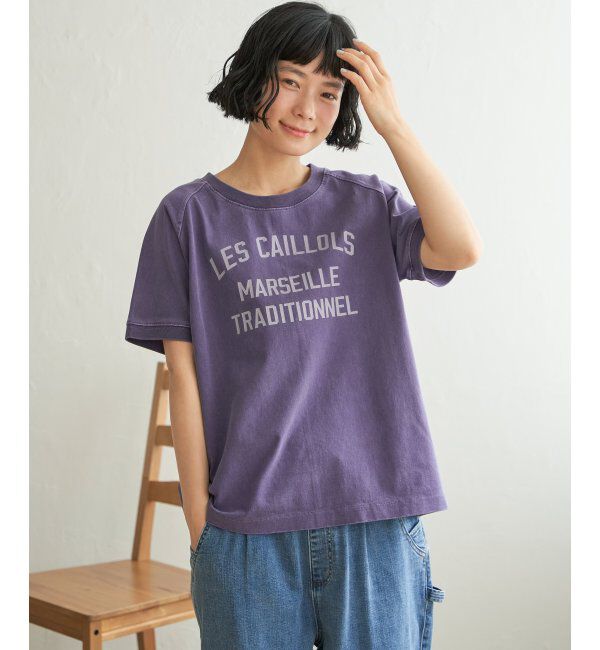 Lbc with Life「製品染めプリントTシャツ」|Tシャツ・カットソー|パープル