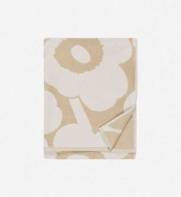 Marimekko「Unikko バスタオル 70&times;150cm」|タオル|ベージュ&times;ホワイト