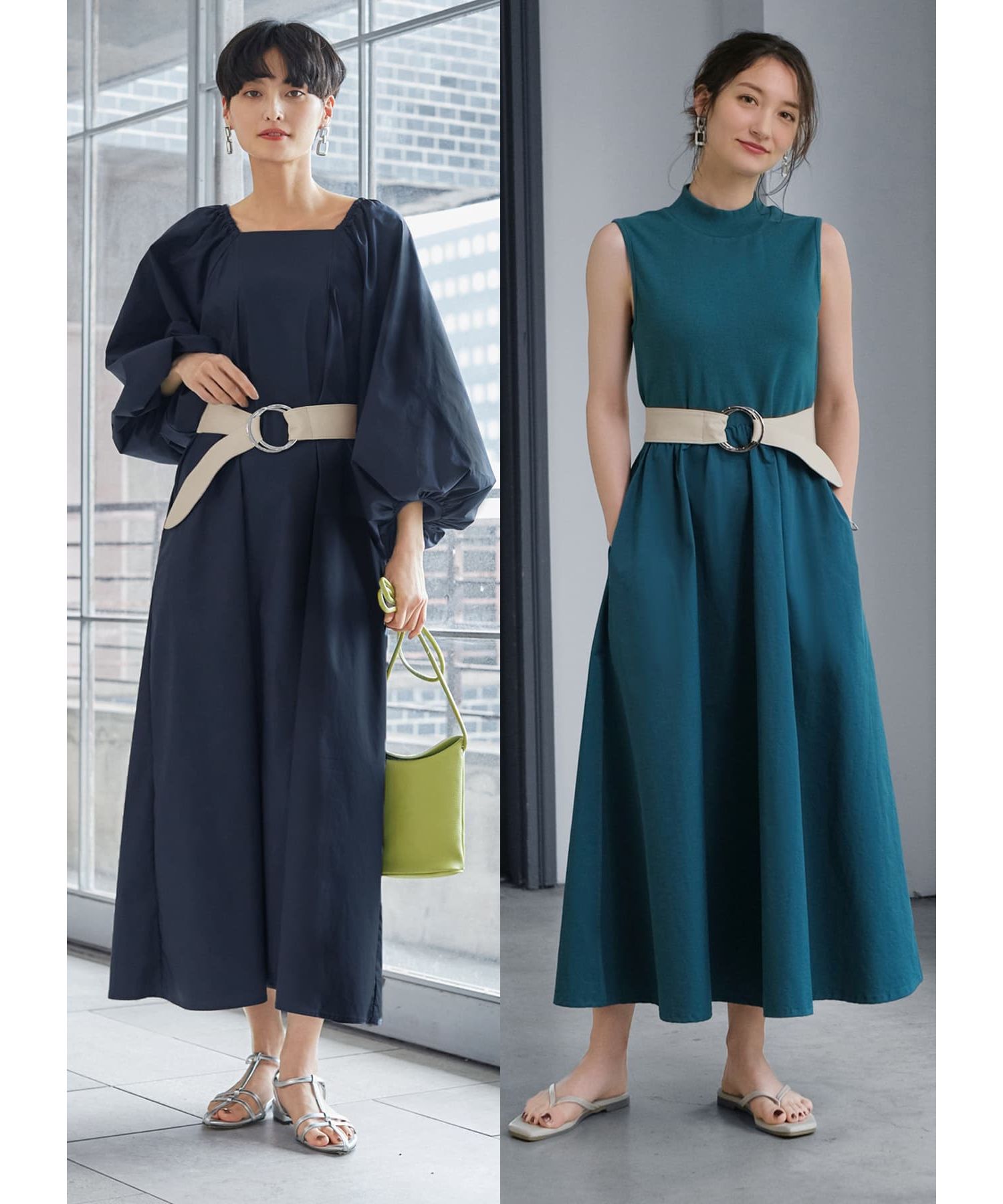 STYLE DELI「ダブルリングレザーサッシュベルト／SV金具」|ベルト|