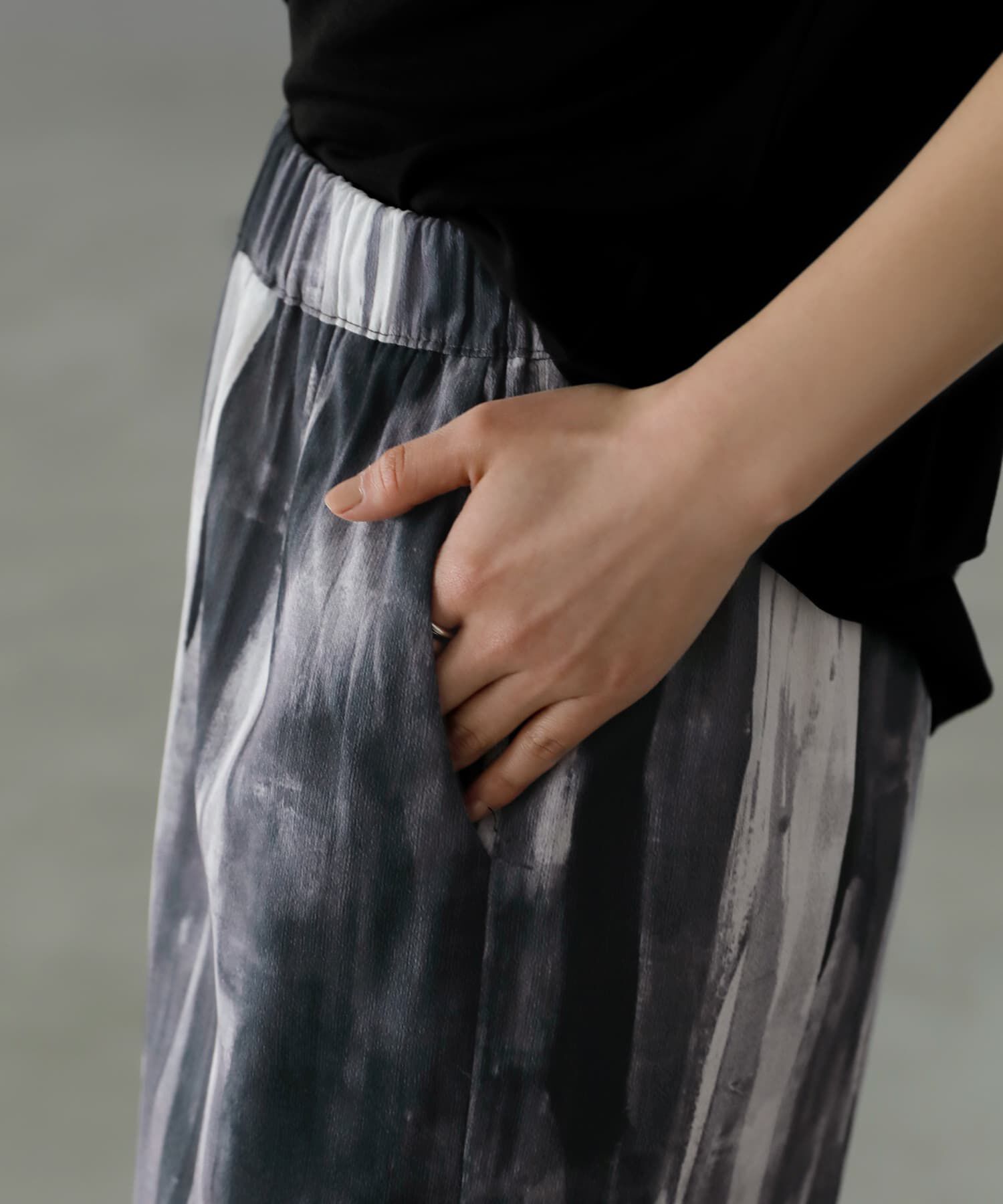 STYLE DELI「水彩ストライプ柄ワイドパンツ」|その他|