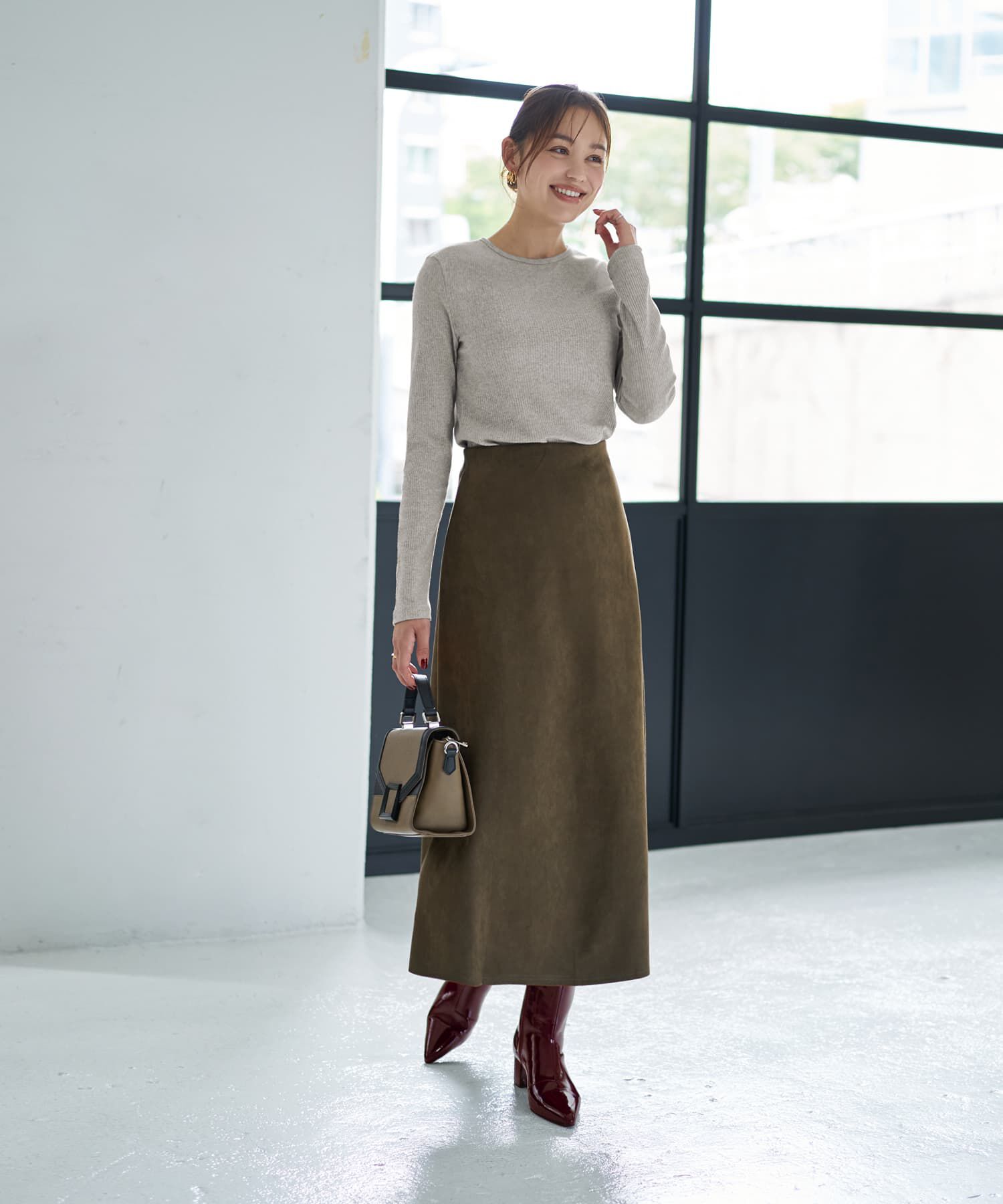 STYLE DELI「中太リブBASIC長袖カットソートップス」|Tシャツ・カットソー|