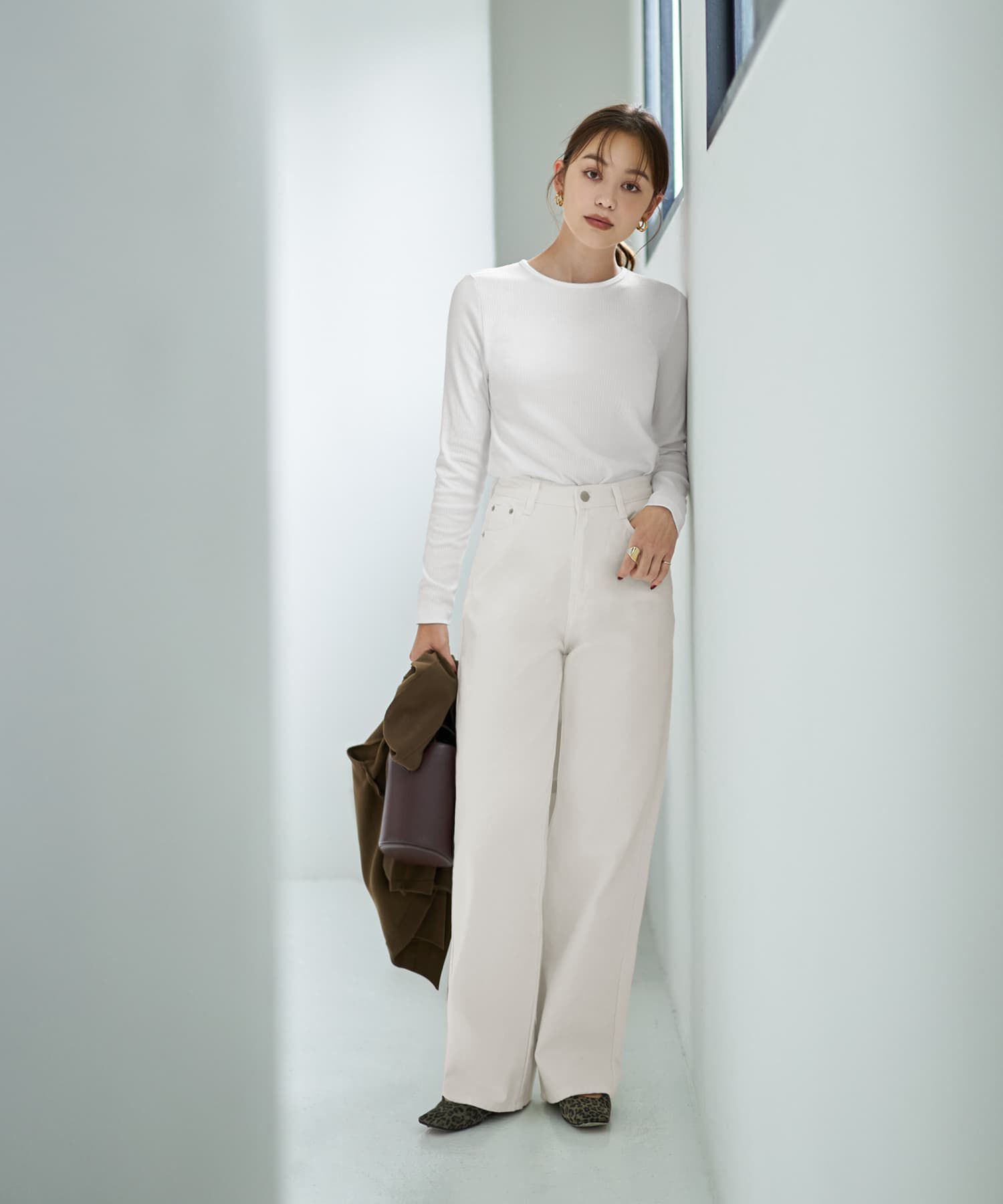 STYLE DELI「中太リブBASIC長袖カットソートップス」|Tシャツ・カットソー|