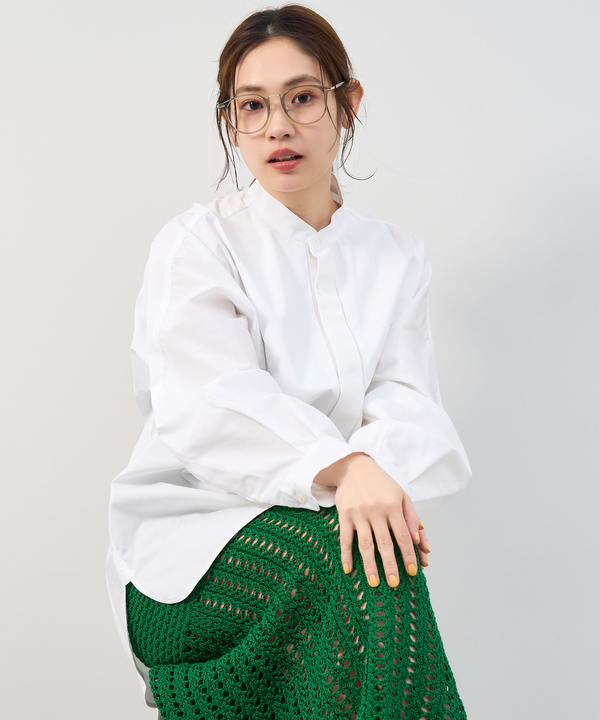  「[中顔面短縮みえメガネ]ボストン型 メガネ｜大きめシェイプがポイント クリアフレーム レンズ交換券付」|メガネ|